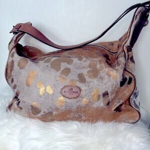 Terrida Tangaroa Venezia Animal Print Leather Travel Duffle Weekend Bag